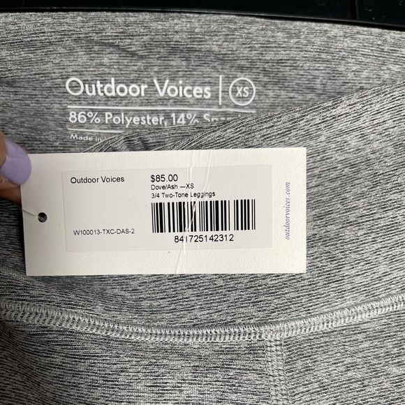 NWT Outdoor Voices 3/4 Two-Tone Women's Leggings - Picture 9 of 10